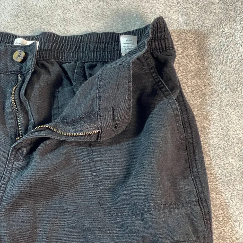 Wonderly Cargo Black L Baggy Pants Zip Fly Stretch‎ Jogger Outdoorsy Lyocell